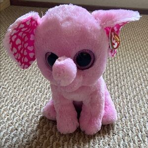 Ty Beanie Boos Pink Elephant Plush